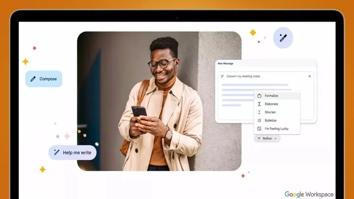 Google Mesajlar, Magic Compose, süni intellekt, AI dəstəyi, istifadəçilər, ünsiyyət variantları, şəkil, həyəcanlı, sakit, lirik, Ağıllı Cavab, Düymələr, Gmail, Google Sənədlər, Google Sheets, inteqrasiya, elan, Google I/O 2023.